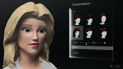 Avatar Creation User Interface Software Template Stock Footage 320874426