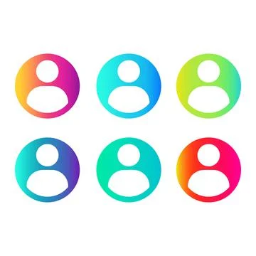 Avatar in different iridescent colors. Stock Illustration
