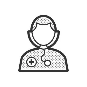 Avatar Doctor Icon vector Stock Illustration