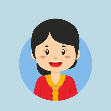Avatar of a East Java Indonesian Character Stock-Illustration