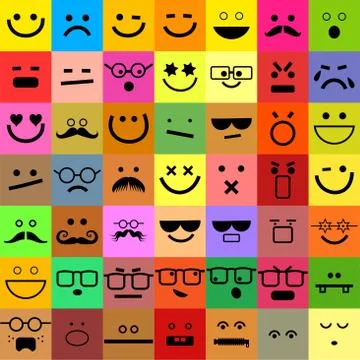 Avatar Emoticon Set Stock-Illustration