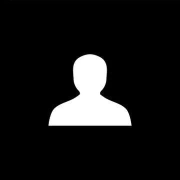 Avatar Flat Icon On Black Background. Black Style Vector Illustration Stock Illustration