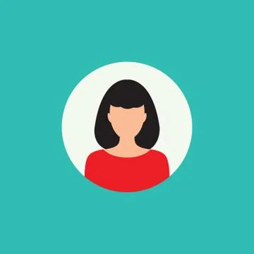 Avatar flat vector user icon Stock Illustration