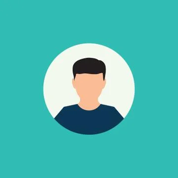 Avatar flat vector user icon Stock Illustration