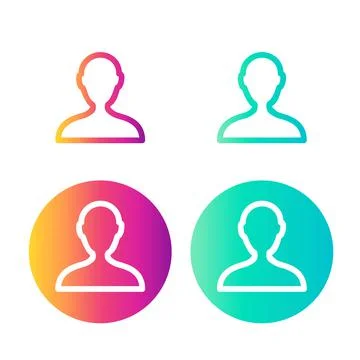 Аvatar in gradient colors, icon, vector. Stock Illustration