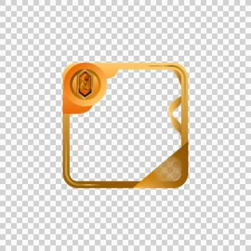 Avatar gradient frame art and border with diamond element isolated 스톡 일러스트