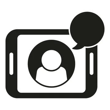 Avatar group chat icon simple vector. Web internet Stock Illustration