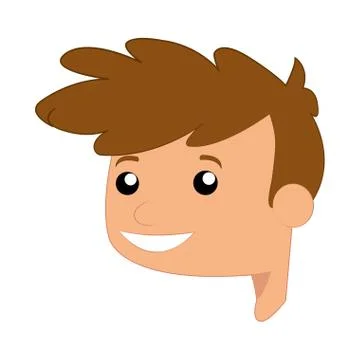 Avatar of a happy boy Illustrazione stock