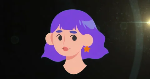 Avatar head fading into view at start, lens flare brightening and orbs drifting Stock-Footage 315717032