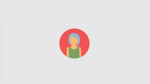 Avatar icon, 2D info graphic element. Video stock 281248371