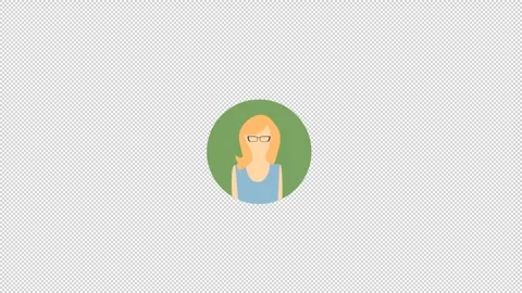 Avatar icon, 2D info graphic element. Video stock 281248377