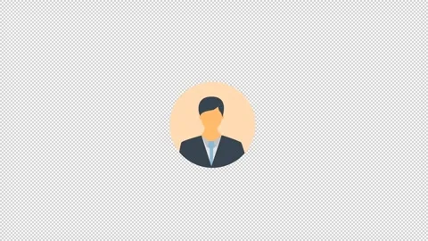 Avatar icon, 2D info graphic element. Video stock 281248381