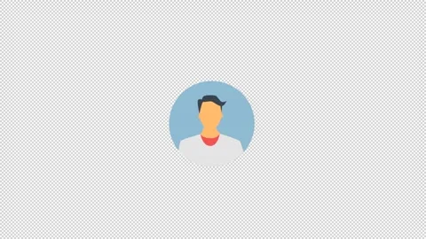 Avatar icon, 2D info graphic element. Video stock 281248575