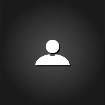 Avatar icon flat Stock Illustration