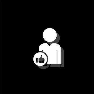 Avatar like icon flat Stock Illustration