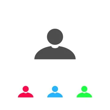 Avatar icon flat Stock Illustration
