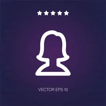 Avatar  icon . Modern simple flat icon, Stock Illustration