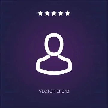 Avatar  icon . Modern simple flat icon, Illustrazione stock