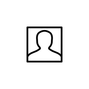 Avatar Line Flat Style Vector Icon. User Sign Icon. Human Avatar Black Icon Stock Illustration