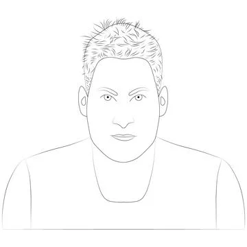 Avatar linear Stock Illustration