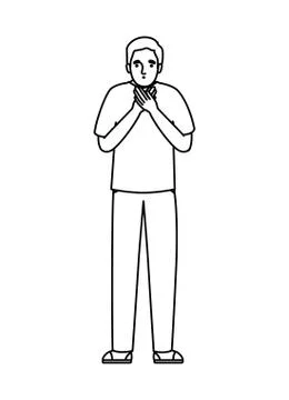 Avatar man feeling sick dizzy and with nauseous vector design Illustrazione stock