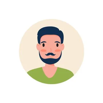 Avatar man. Flat design people characters. Vector illustration eps 10 Stock Illustration