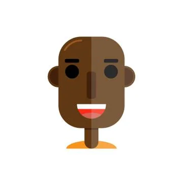 Avatar of a man in a flat style isolated on a white background Stock Illustration