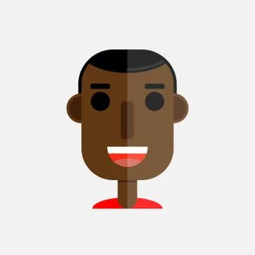 Avatar of a man in a flat style isolated on a white background Stock Illustration