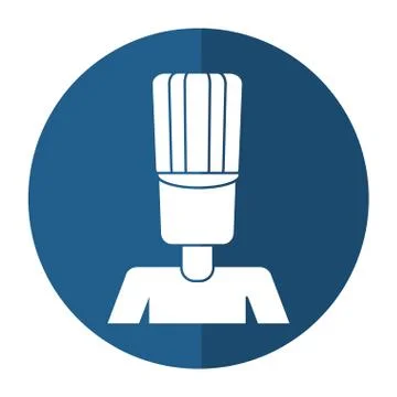 Avatar man hat apron gloves worker shadow Stock Illustration