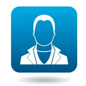 Avatar man macho icon, simple style Stock Illustration