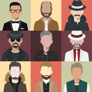 Avatar men Stock Illustration