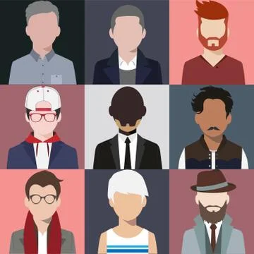 Avatar men Stock Illustration
