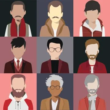 Avatar men Illustrazione stock