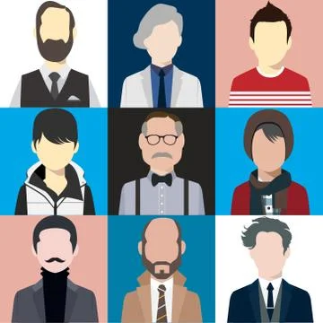 Avatar men Illustrazione stock