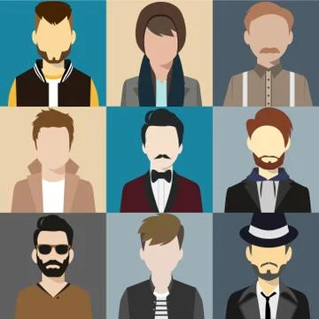 Avatar men Illustrazione stock