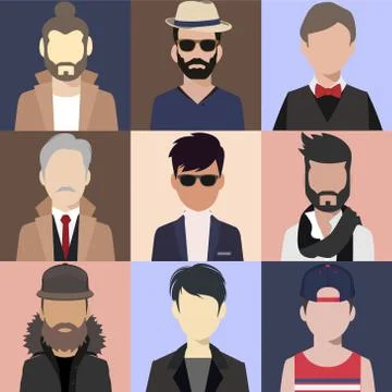 Avatar men Stock Illustration