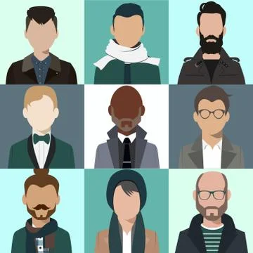 Avatar men Stock Illustration
