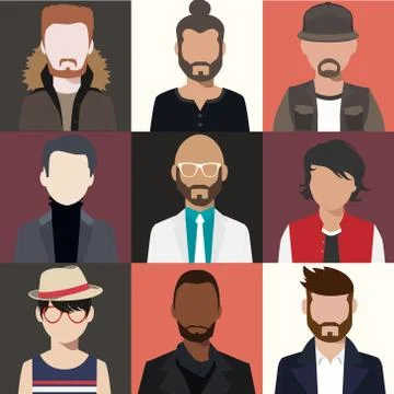 Avatar men Stock Illustration