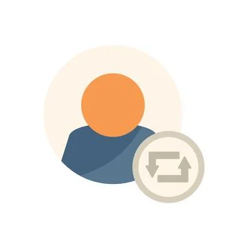 Avatar repost icon flat vector. Report chart Stock Illustration
