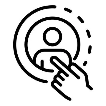 Avatar restructuring icon, outline style Stock Illustration