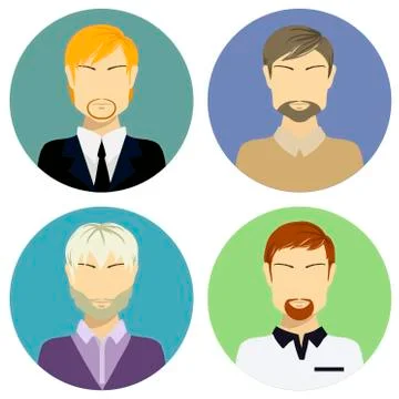 Avatar ser of men for website 2 Illustrazione stock