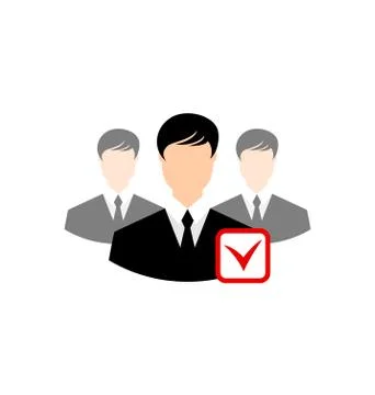 Avatar set front portrait office employee team for web design application Stock Illustration
