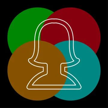 Avatar silhouette icon - vector user profile Stock Illustration