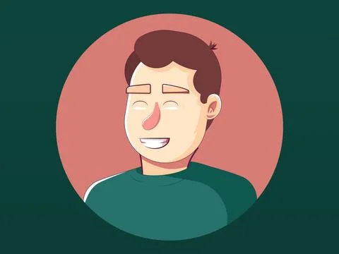 Avatar for a Smiley Guy icon Illustrazione stock