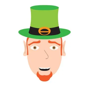 Avatar of a surprised irish elf Illustrazione stock
