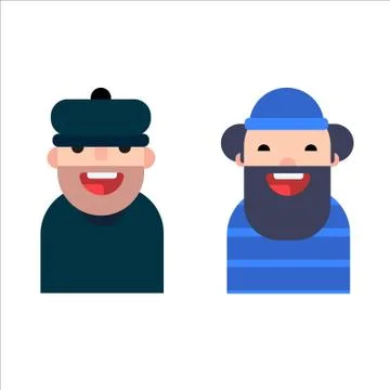 Avatar Thief Collection Character Flat design Illustration Vector Illustrazione stock