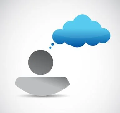 Avatar thinking bubble illustration design Stock Illustration