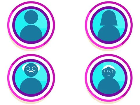 Avatar user icon Stock Illustration