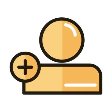 Avatar user internet web technology interface line and fill style icon 스톡 일러스트