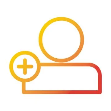 Avatar user internet web technology interface gradient style icon Stock Illustration